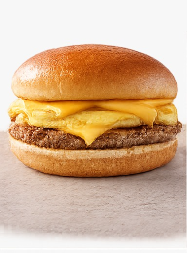Sonic Breakfast Sausage Egg and Cheese Sandwich Sonic Breakfast: sausage, egg, and cheese breakfast sandwich on a soft toasted bun.