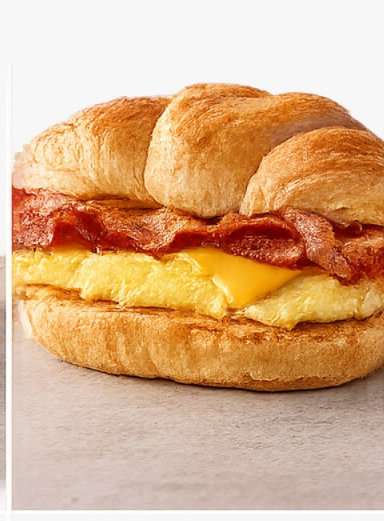 Sonic Breakfast Bacon Egg and Cheese Sandwich Sonic Breakfast: a bacon, egg, and cheese sandwich served on a soft buttery bun.