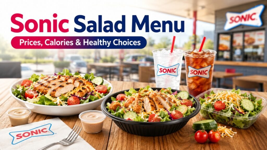 featuring fresh grilled chicken salads, healthy choices, drinks, prices, and calories