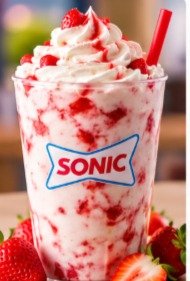 Vanilla plus strawberry fruit shake