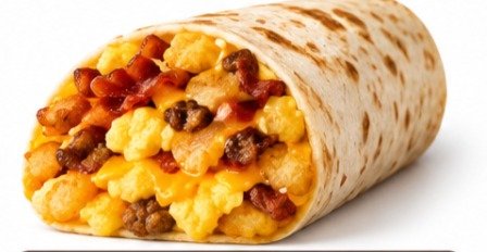 Sonic breakfast menu Ultimate Meat and Cheese Breakfast Burrito